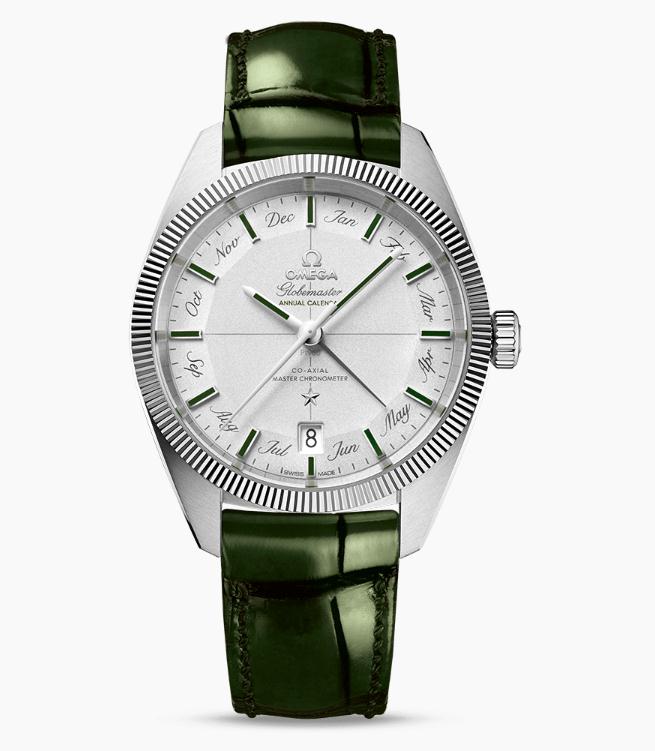The superb fake Omega Constellation Globemaster 130.93.41.22.99.002 watches are made from platinum.