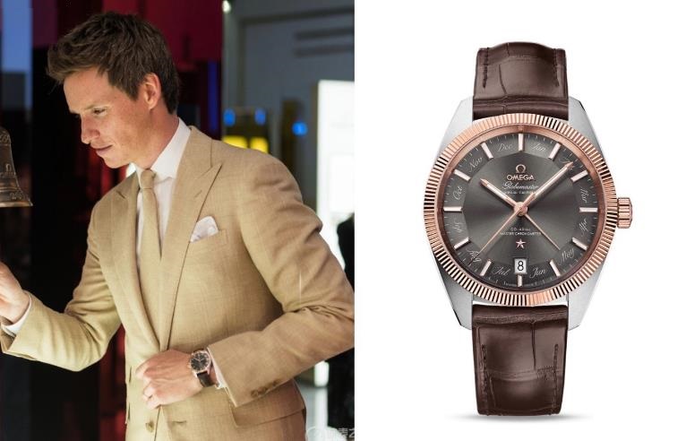 The brown leather strap copy watch has grey dial.