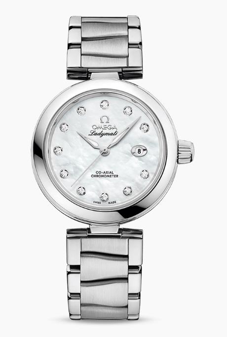 The female fake watches are made from polished stainless steel.