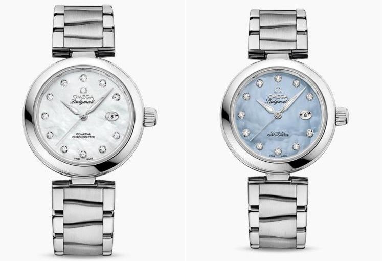 Two Female Watches Fake Omega De Ville Ladymatic UK Made From Polished Stainless Steel