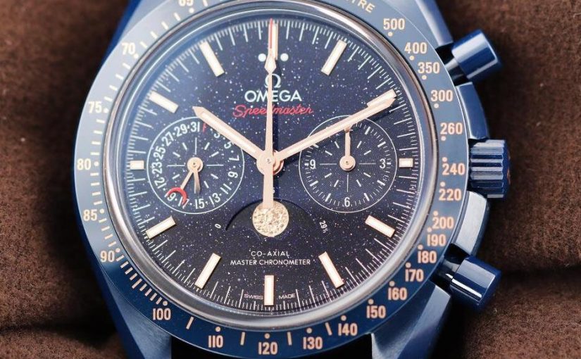UK Perfect Omega Speedmaster Blue Side Of The Moon Aventurine Fake Watches Review