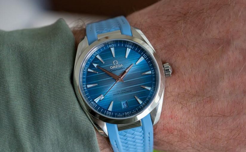 Hands-On With The Top UK Omega Seamaster Aqua Terra 150M Summer Blue Fake Watches
